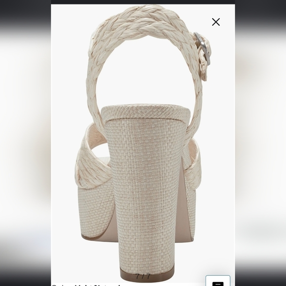 Marc Fisher Cream Braided Platform Heels - Picture 7 of 11